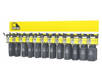 Rack of 1/2in Drive Deep Impact Sockets (Smaller Sizes)
